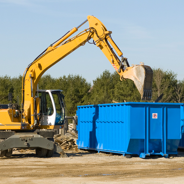 are there any restrictions on where a residential dumpster can be placed in Colonia